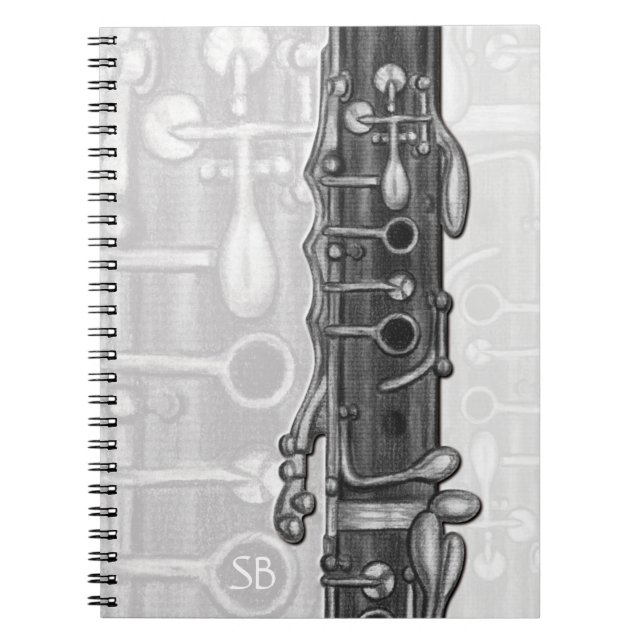 Clarinet Upper Joint Monogram Notebook (Front)