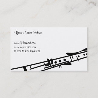 Clarinet, Your Name Here, Business Card