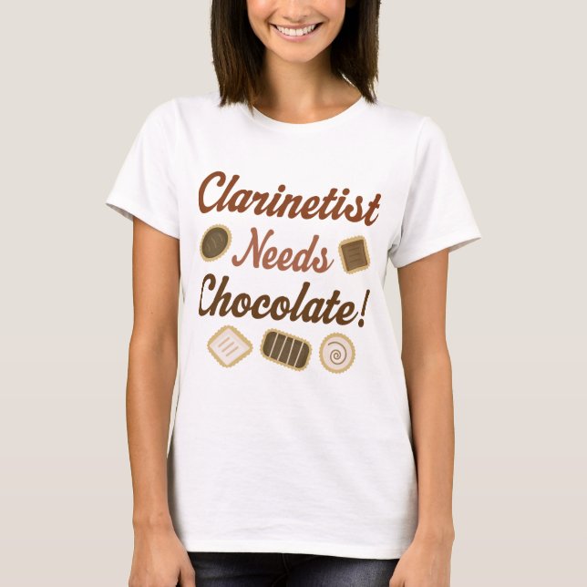 Clarinetist Chocolate T-Shirt (Front)