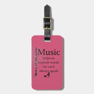 Clarinets Music Helps Us Express Words Key Chain Luggage Tag