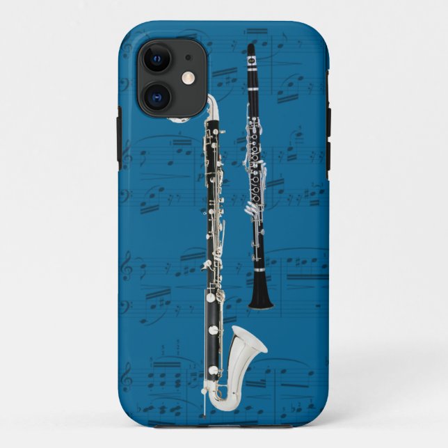 Clarinets & music phone case. Pick colour Case-Mate iPhone Case (Back)