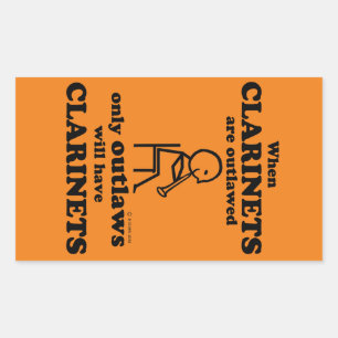 Clarinets Outlawed Rectangular Sticker