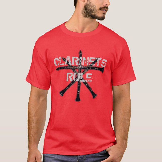 Clarinets Rule on Dark T-Shirts (Front)
