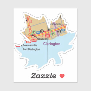 Clarington ON Painted Map