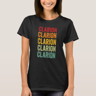 Clarion County Pennsylvania Rainbow Text T-Shirt