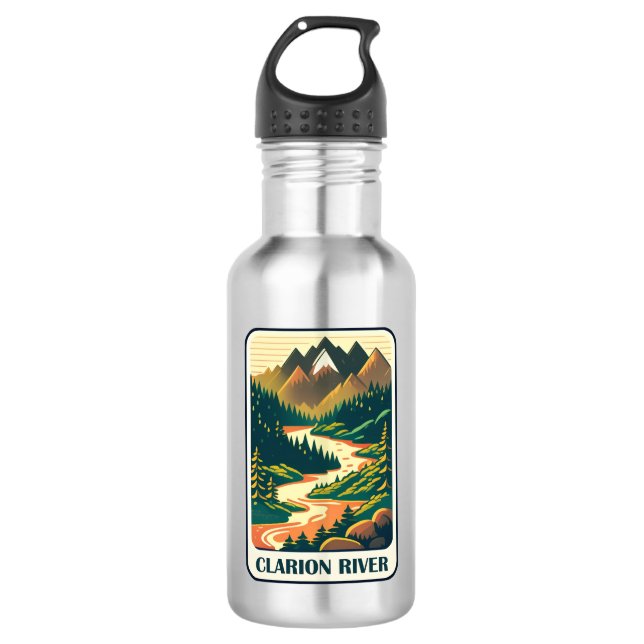 Clarion River Pennsylvania Colours 532 Ml Water Bottle (Front)