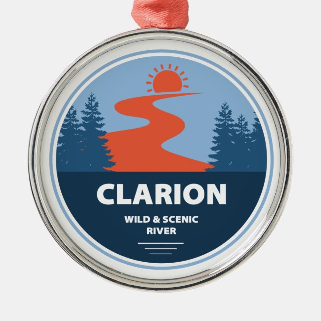 Clarion Wild And Scenic River Metal Tree Decoration (Front)