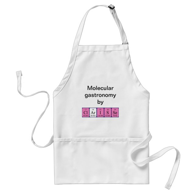 Clarisse periodic table name apron (Front)