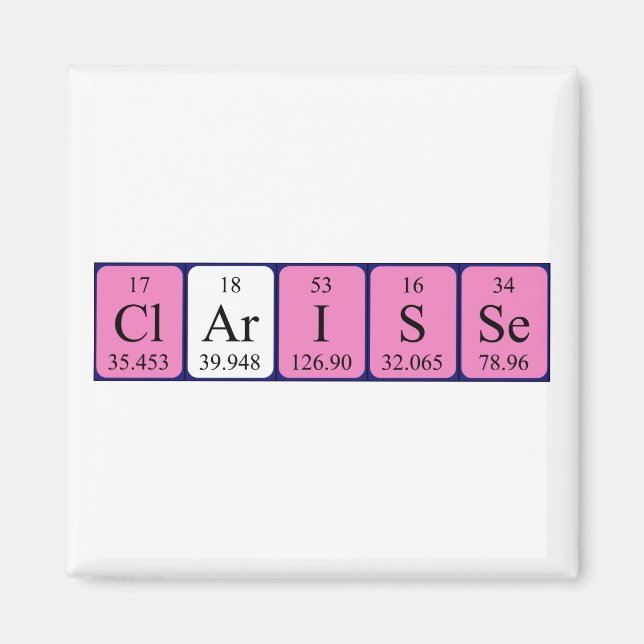 Clarisse periodic table name magnet (Front)