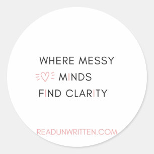 Clarity Heart Classic Round Sticker