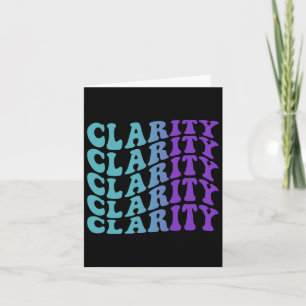 Clarity Suicide Prevention Mental Health Awareness Card