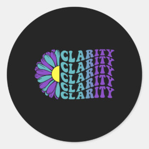 Clarity Suicide Prevention Mental Health Awareness Classic Round Sticker