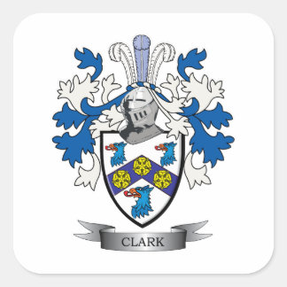 Clark Coat of Arms Square Sticker