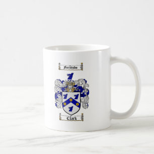 CLARK FAMILY CREST - CLARK COAT OF ARMS COFFEE MUG