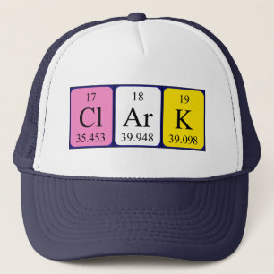 Clark periodic table name hat