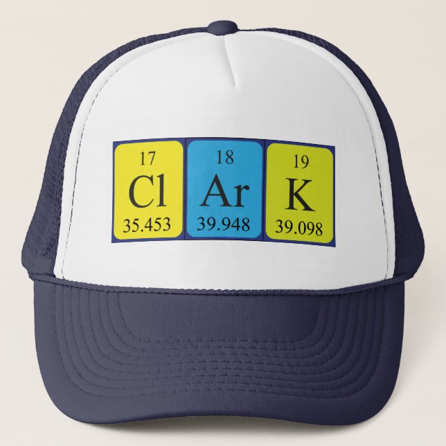Clark periodic table name hat (Front)