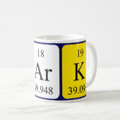 Clark periodic table name mug (Front Right)