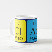 Clark periodic table name mug (Front Left)