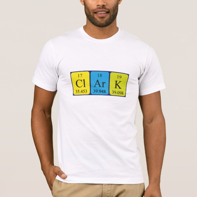 Clark periodic table name shirt (Front)