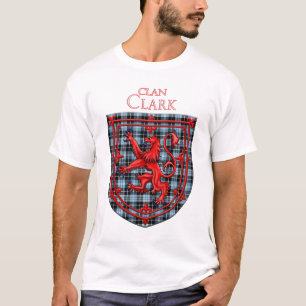 Clark Tartan Scottish Plaid Lion Rampant T-Shirt