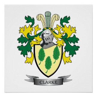 Clarke Coat of Arms Poster