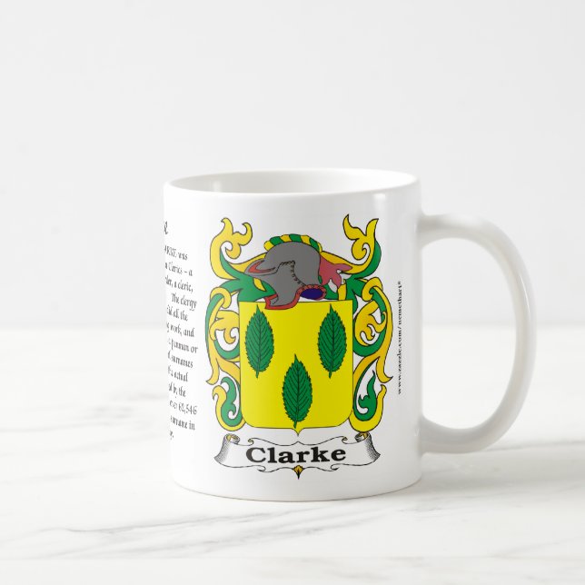 Clarke Family Coat of Arms Mug (Right)