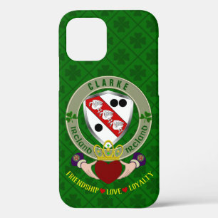 Clarke Irish Shield & Claddagh Personalised    iPhone 12 Case