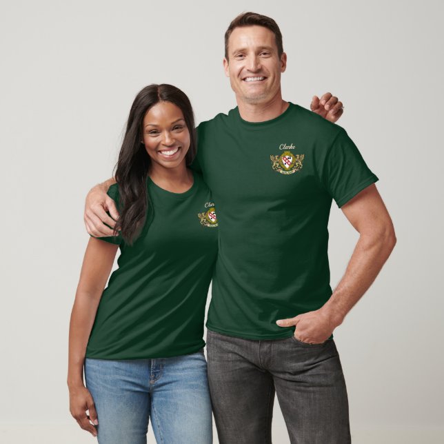 Clarke Irish Shield & Griffins Personalised T-Shirt (Unisex)