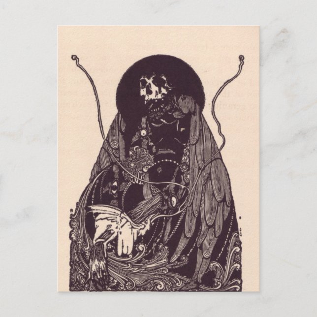 Clarke's Edgar Allan Poe Illustrations Postcard (Front)