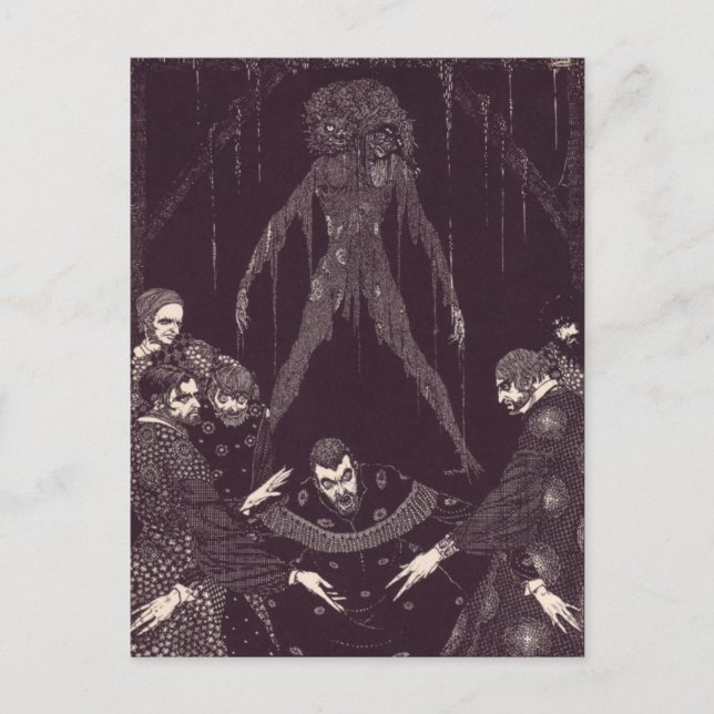 Clarke's Edgar Allan Poe Illustrations Postcard (Front)