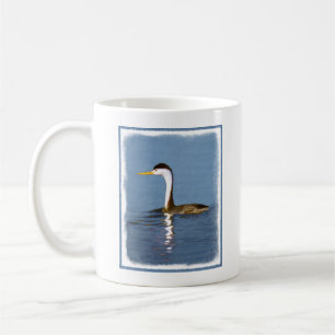 Clark's Grebe Painting - Original Bird Art Coffee Mug