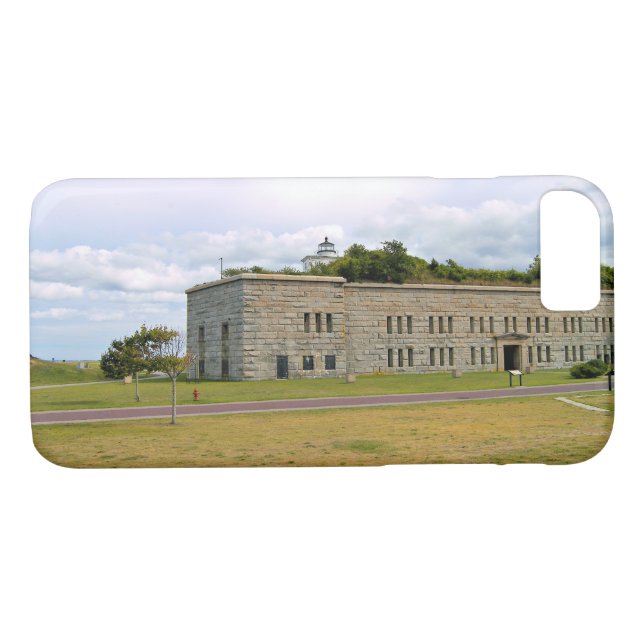 Clark's Point Lighthouse Massachusetts iPhone Case (Back (Horizontal))