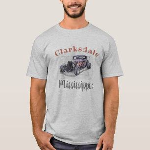 "Clarksdale Mississippi:" Vintage Hotrod T-Shirt