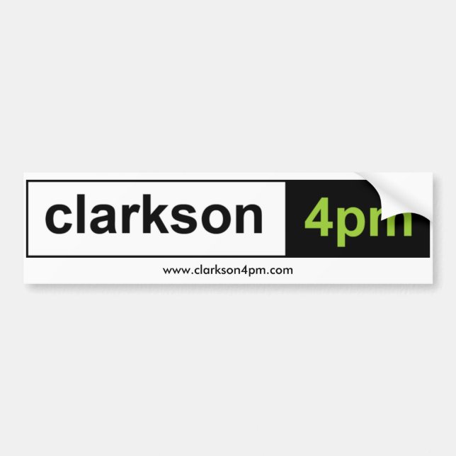 Clarkson4pm Bumper Sticker (Front)