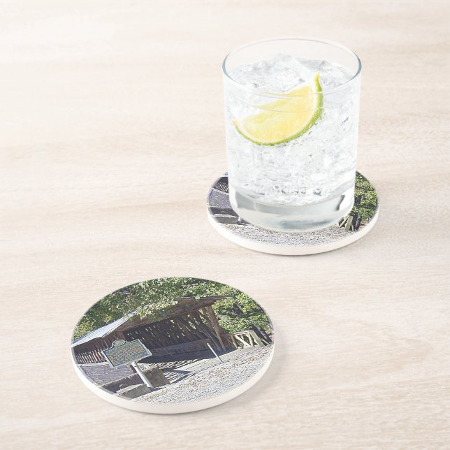 Clarkson Covered Bridge Alabama  Coaster (Side)