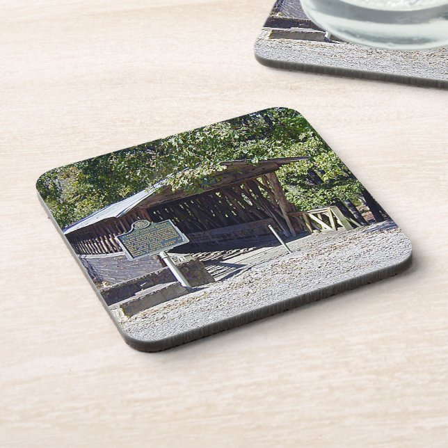 Clarkson Covered Bridge Alabama  Coaster (Left Side)