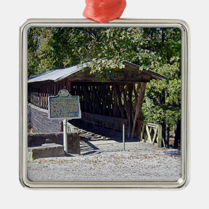Clarkson Covered Bridge Alabama Metal Tree Decoration
