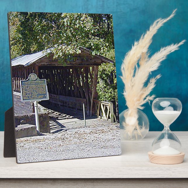 Clarkson Covered Bridge Alabama  Plaque (Side)