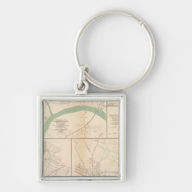 Clarksville, Tenn, Dalton, Ga Key Ring (Front)