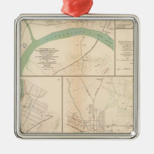 Clarksville, Tenn, Dalton, Ga Metal Tree Decoration