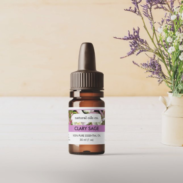 Clary Sage Essential Oils Fragrance Bottle Label (Creator Uploaded)