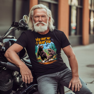 Clash in the woods bear hunting humourous T-Shirt