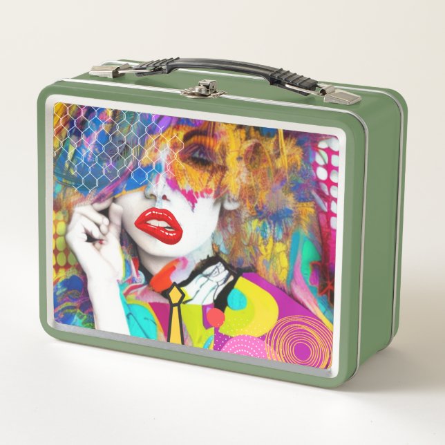 Clashy Lady Metal Lunch Box (Front)