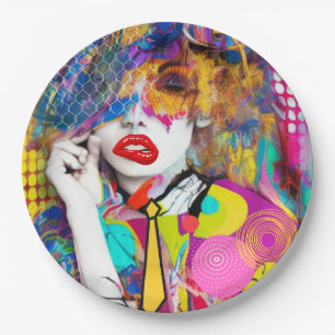 Clashy Lady Paper Plate