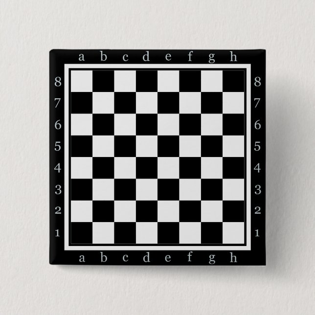 clasic chess table 15 cm square badge (Front)