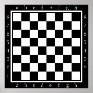 clasic chess table poster