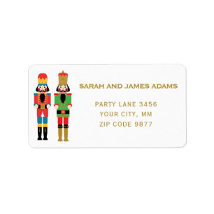 CLASIC CHRISTMAS NUTCRACKER ADDRESS STICKER