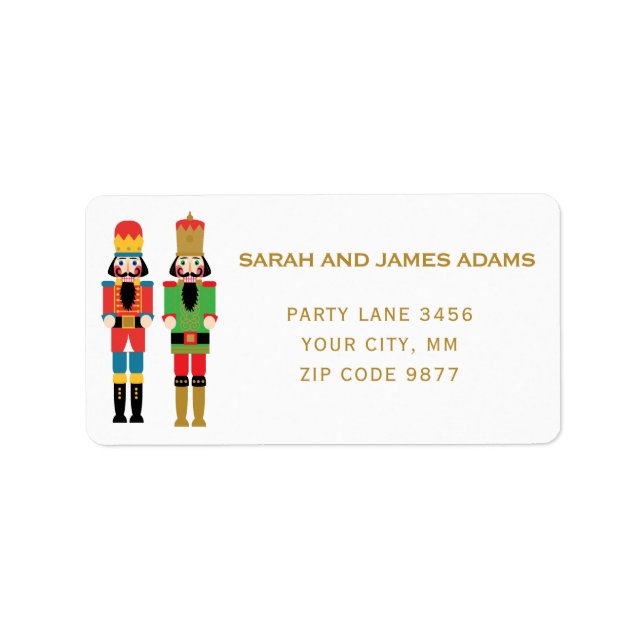 CLASIC CHRISTMAS NUTCRACKER ADDRESS STICKER (Front)