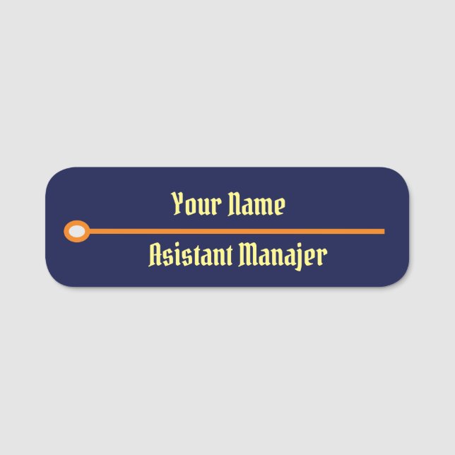 clasik name tage for company tag (Front)