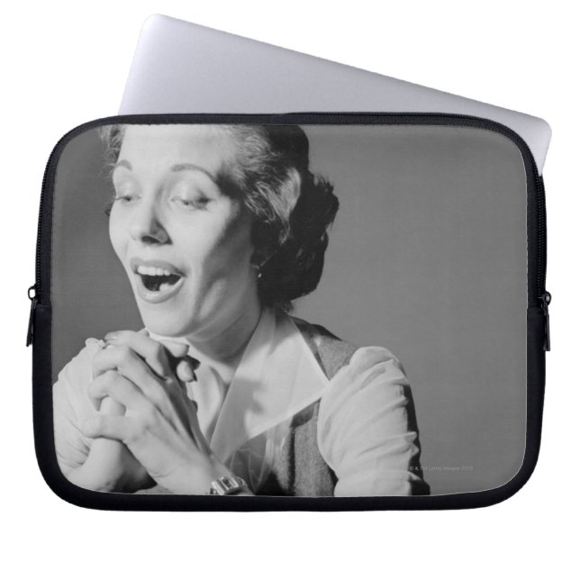 Clasped Hands Laptop Sleeve (Front)